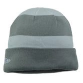 Ireland International Football Team FAI Gray & White Striped Knit Winter Soccer Beanie